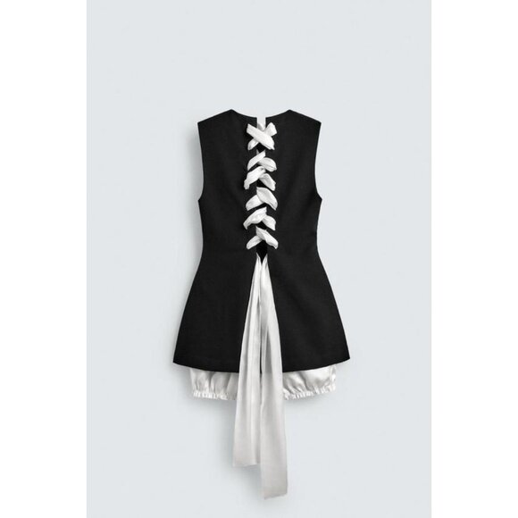 ZARA CONTRAST POPLIN PLAYSUIT HARRY LAMBERT FOR ZARA X DISNEY - Picture 3 of 5